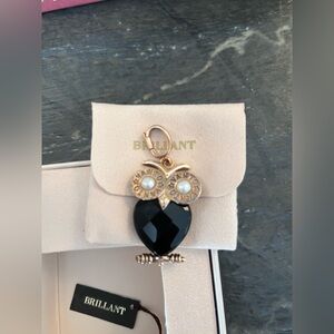 Brilliant Barcelona Black Onyx White Pearl Eyes Pendant Enhancer RARE